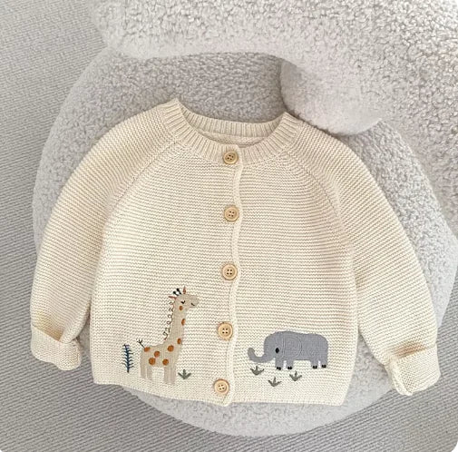CozyCotton Embroidered Baby Sweater