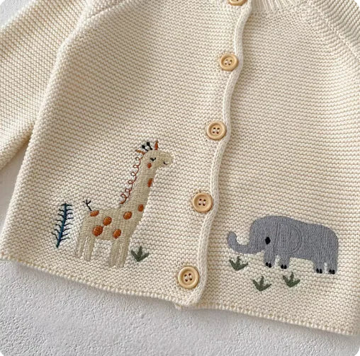 CozyCotton Embroidered Baby Sweater