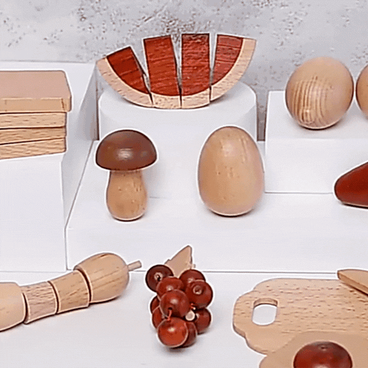 Rustic Wooden Kitchen Playset