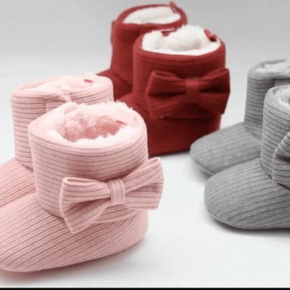 Cozy Sunflower Cotton Baby Boots